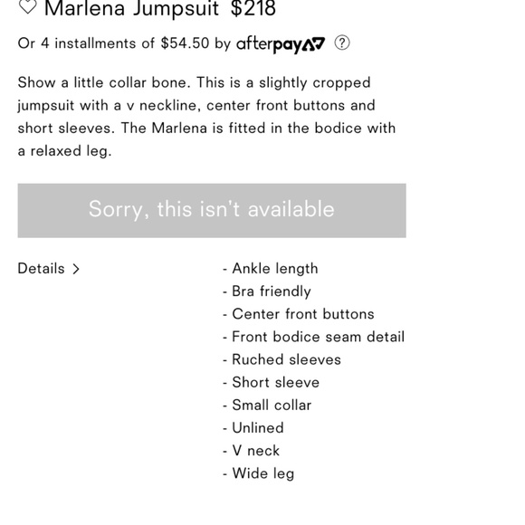 NWOT Reformation Marlena Jumpsuit in Bebe, Size 0 - Picture 5 of 5